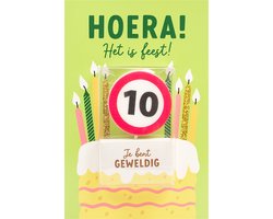 Verjaardagskaart met kaars | 10 jaar | Je bent geweldig