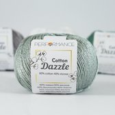 Performance Cotton Dazzle 237 - kleur Grijs groen - 3 bollen katoen met viscose- glanskatoen