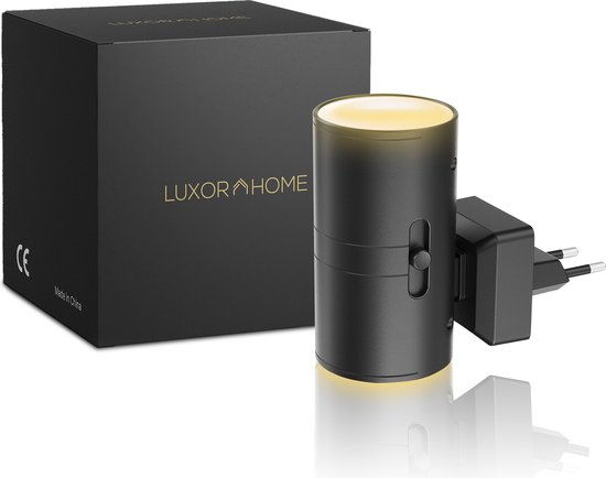 Luxor Home - Stekkerlamp - Lichtsensor Lamp Binnen - Nachtlampje - Wandlamp Binnen - 3000K licht - Licht van Boven en Beneden - Ledlamp