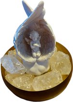 Cadeau box Engel & Bergkristal edelstenen - Engel met verlichting