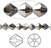 Swarovski Elements, 36 stuks Xilion Bicone kralen (5328), 6mm, crystal silver night