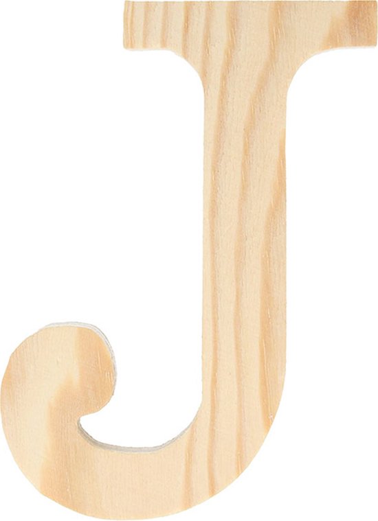 Artemio houten letter J 11.5 cm
