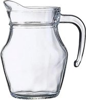 Mini waterkan met deksel - sapkan - karaf met schenktuit - glazen kan met kristallen handvat voor melk, rode wijn, koud water, vruchtensap - 500 ml