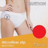 SOX by PANTOON Footsie Slip Sans Couture Rouge S/M Respirant et avec gousset en coton
