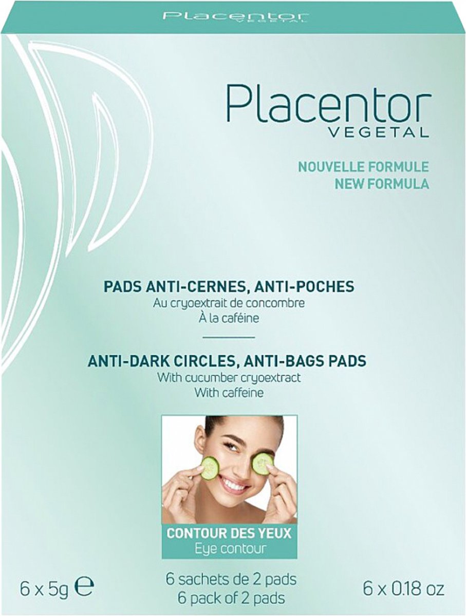 Placentor Végétal Anti-Dark Circle Anti-Puffiness Pads 6 x 5 g