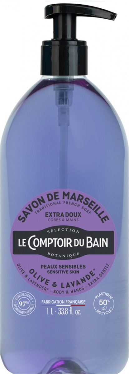 Le Comptoir du Bain Olijf-Lavendel Marseille Zeep 1 L