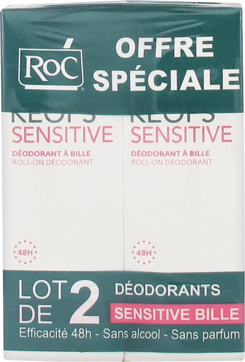 Goedkoopste RoC Keops Sensitive Roll-on Deodorant Set van 2 x 30 ml