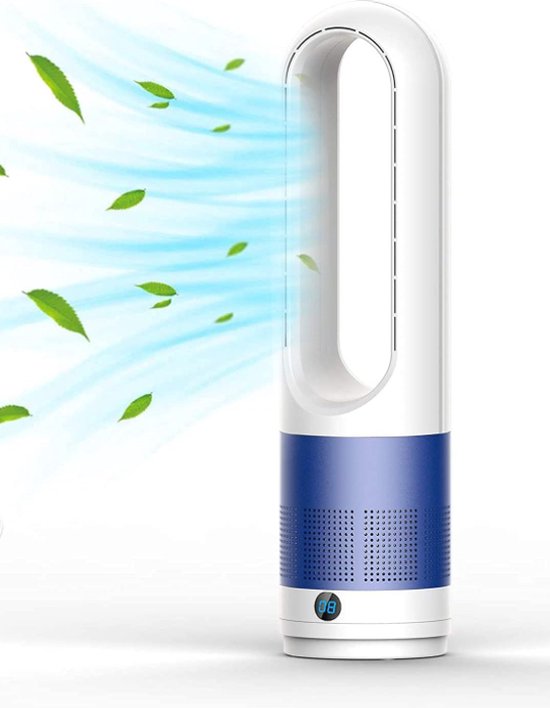 BEPER P206RAF300 Lamellenloser Kühler und Ventilator 65W, 3 wählbare Geschwindigkeiten, Touch-Display, inklusive Fernbedienung, Weiß