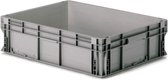 Alpac Stapelbak - Opbergbak - Opbergbox groot - 800 x 600 x 220 mm - 90L - Grijs