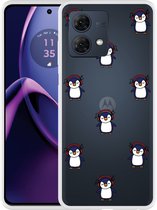 Cazy Hoesje geschikt voor Motorola Moto G84 5G Penguin Chillin