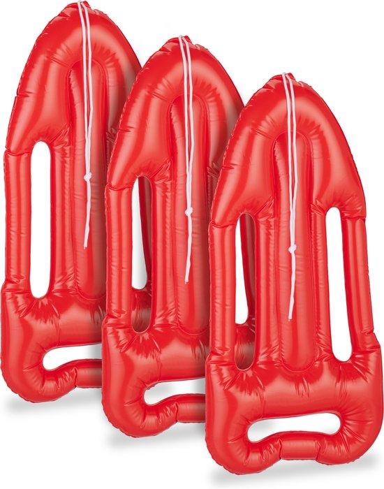 Bouée de sauvetage gonflable Relaxdays - lot de 3 - jouets de piscine - adultes - carnaval