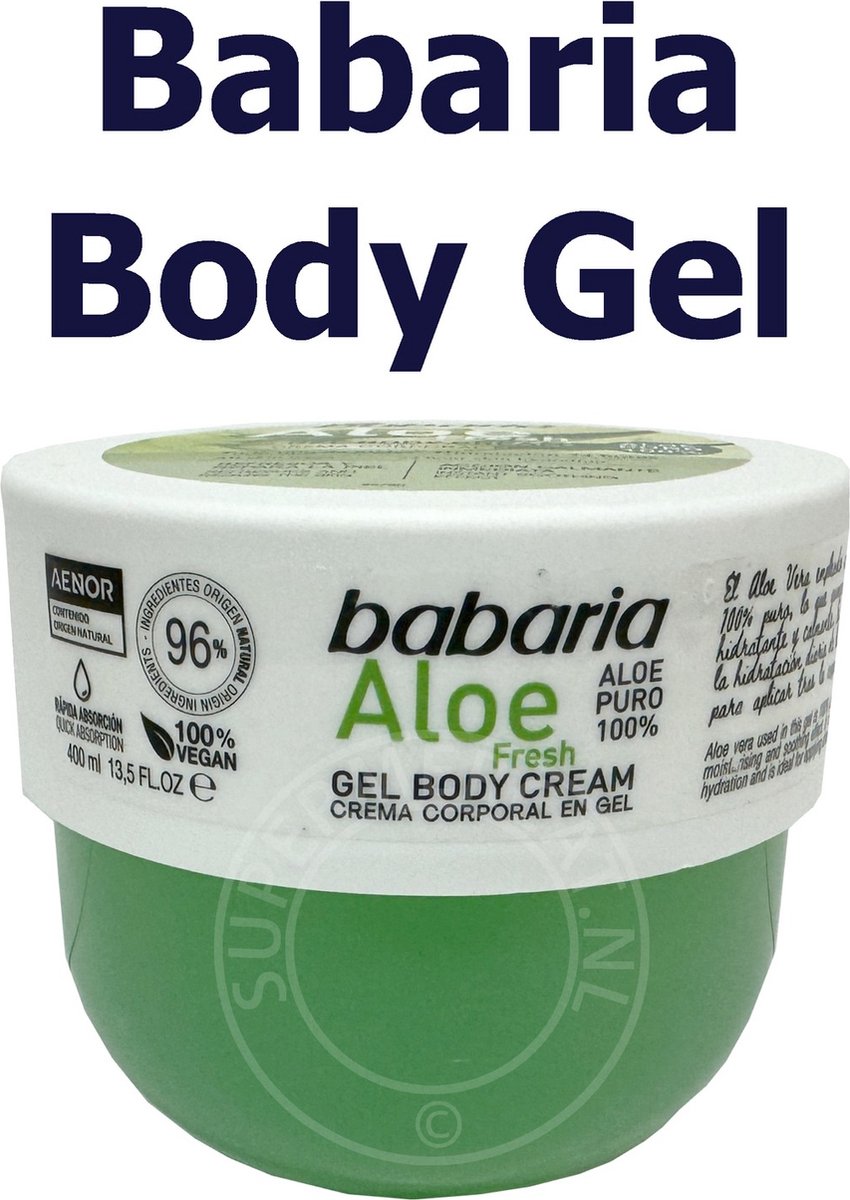 Babaria Aloe Fresh Body Gel 400ml - Aloe 100% Puro