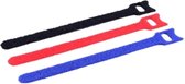 Klittenband kabelbinders 145 x 11mm / diverse kleuren (12 stuks)