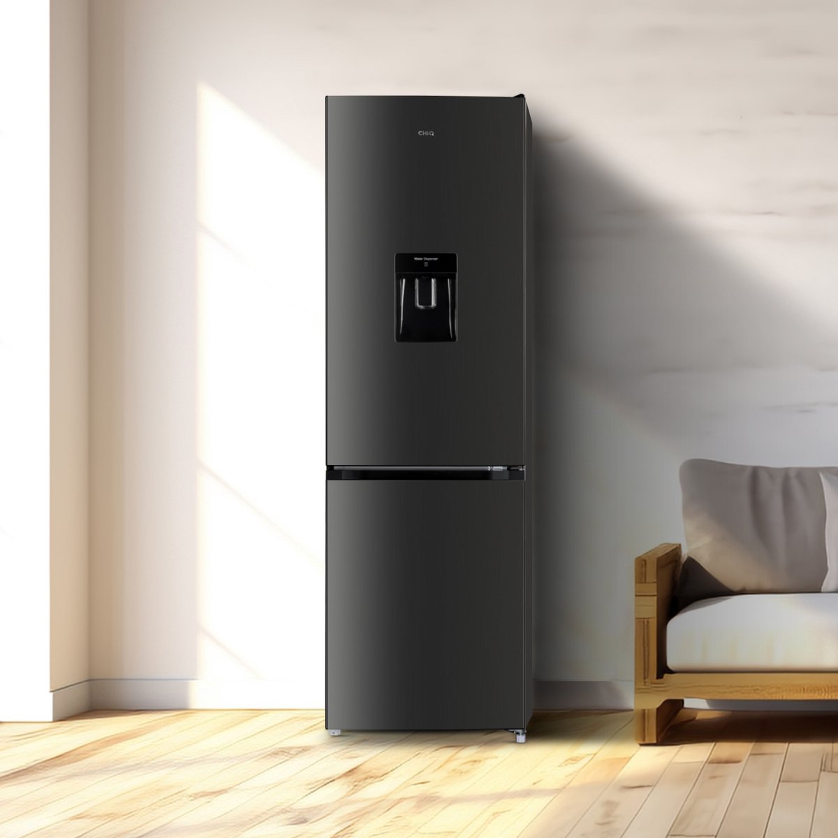 CHiQ CBM250NEBD - Koel-Vriescombinatie - 250L - No Frost - Waterdispenser - Inverter Compressor - Supervriezen - 39dB - 12 jaar garantie op compressor - Energieklasse D — afbeelding 3