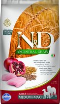 N&D Ancestral Grain hondenvoeding Kip medium/maxi 2.5 kg.