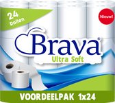 Bol.com Brava - Ultra Soft Toiletpapier - Ultiem Comfort WC Papier - 24 rollen - Superieure Sterkte - Maximale Absorptie & Pluis... aanbieding