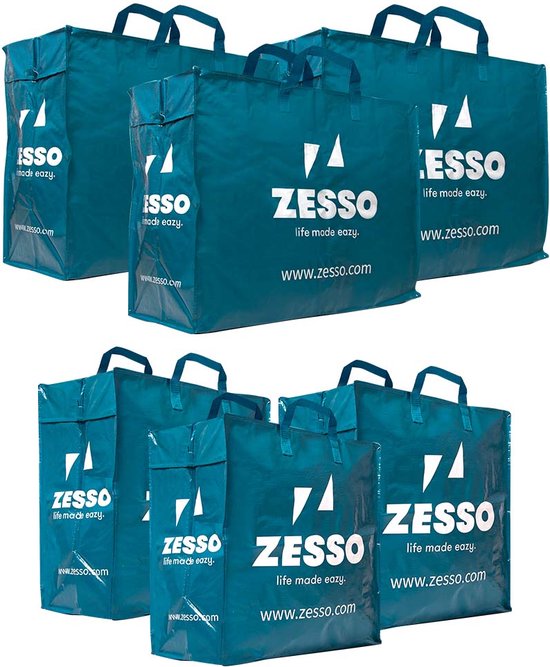Zesso Big Shopper Mix Zesso Bag 3x L, 3x XL - Voordeelpakket Set van 6