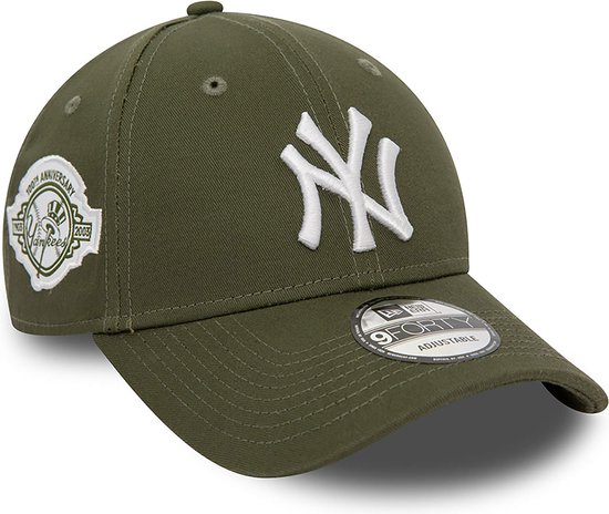 New Era - Casquette ajustable 9FORTY verte avec patch latéral MLB des Yankees de New York