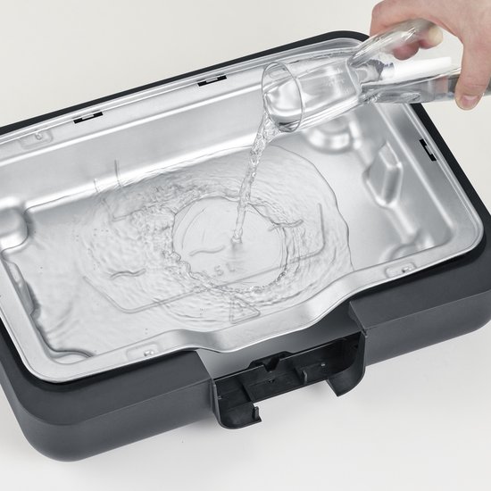 Severin PG 8554 - Electrische Tafel BBQ Grill - 2300 W - 230 °C - Grillrooster - Zwart Roestvrijstaal van Severin — afbeelding 3