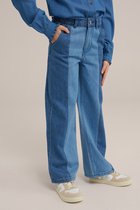 WE Fashion Meisjes wide leg jeans met stretch