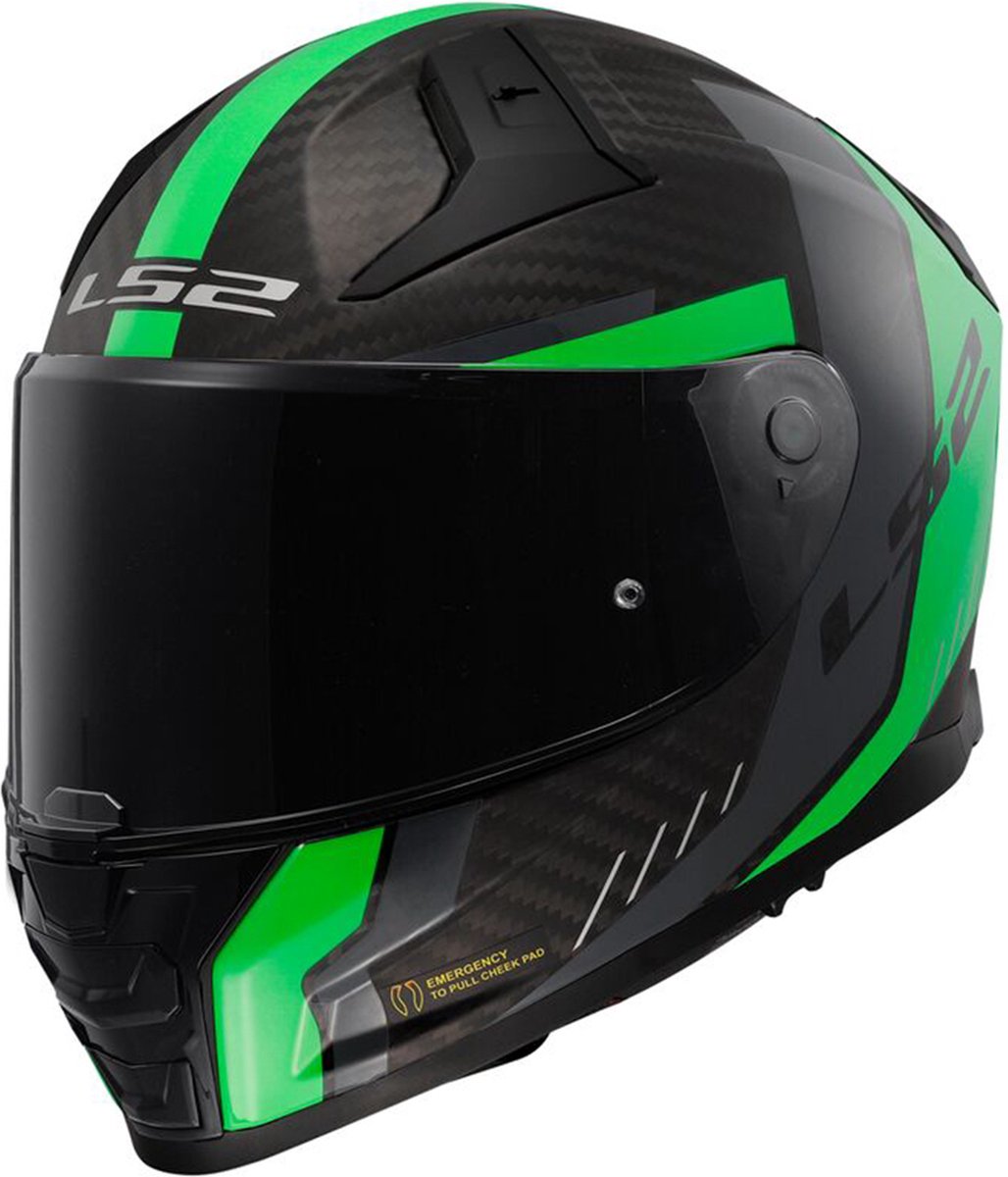 LS2 FF811 Vector II C Grid Matt Fluo Green-06 2XL - Maat 2XL - Helm