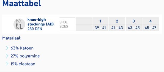 Bauerfeind VenoTrain Act Bas de compression en coton (homme)