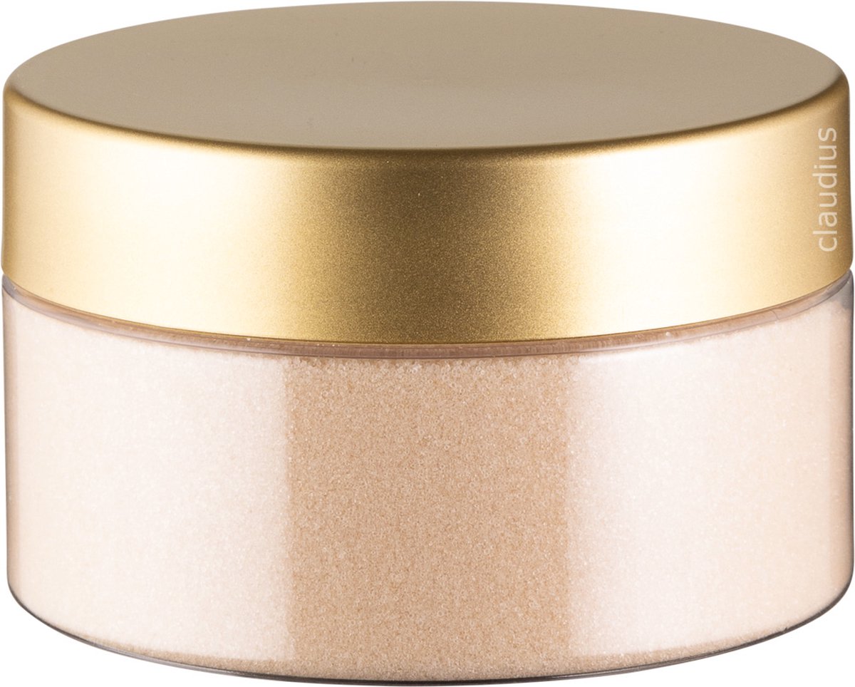 Goedkoopste Scrubzout Amandel - 300 gram - Pot met luxe gouden deksel - Hydraterende Lichaamsscrub