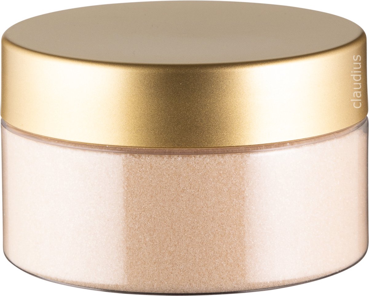 Scrubzout Amandel - 300 gram - Pot met luxe gouden deksel - Hydraterende Lichaamsscrub