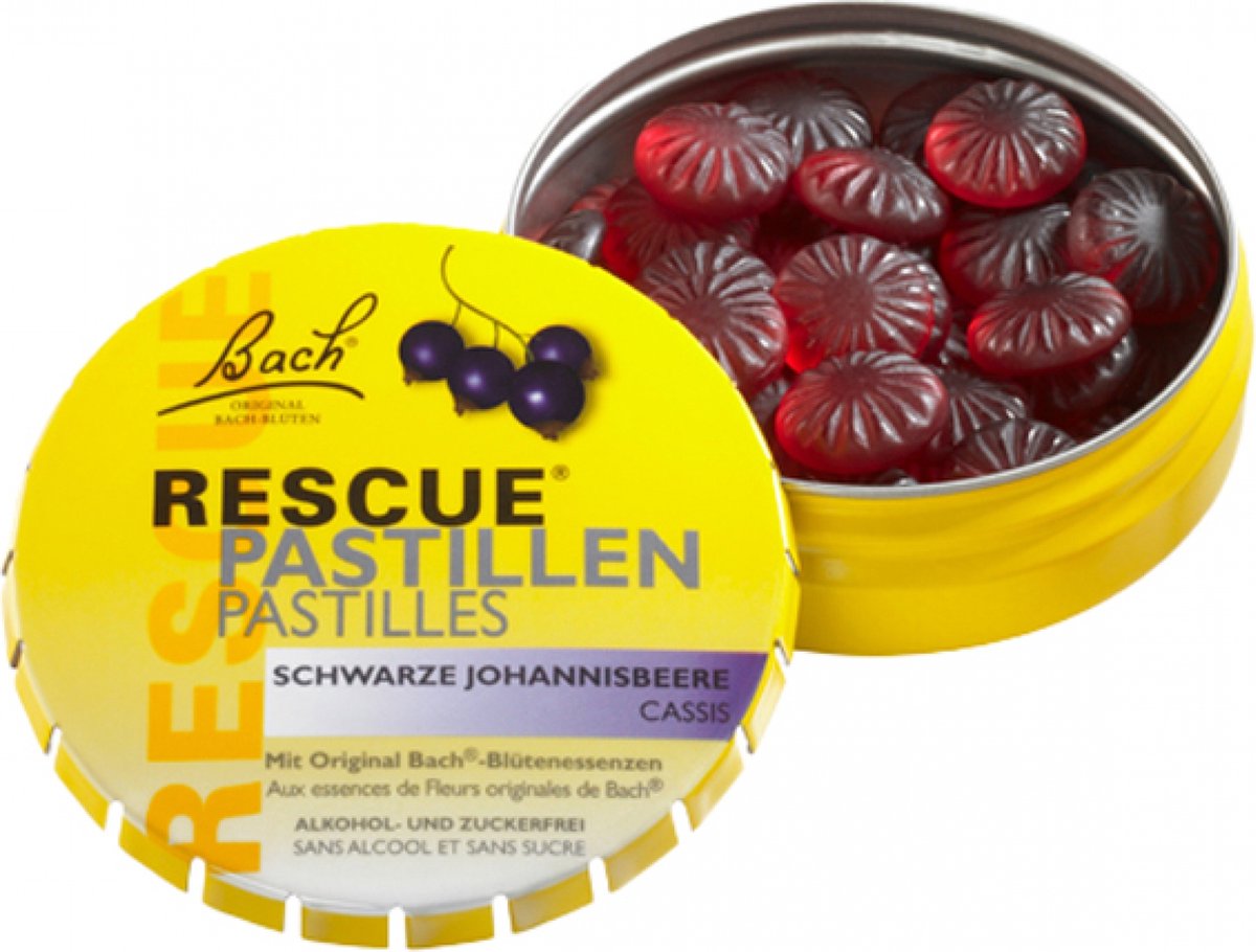 Goedkoopste Rescue Bach Zwarte Bessen Smaak Pastilles 50 g