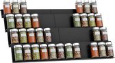 Tiroir, lot de 8 tiroirs organisateur d'épices de 30,4 cm à 60,8 cm, extensible, tiroir à épices pour armoire de cuisine, 4 niveaux, sans pot à épices