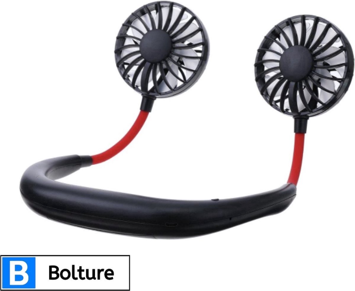 Bolture Nekventilator met Koeling - Draagbare Gezichtsventilator - Mini Ventilator Oplaadbaar - USB Ventilator - Neck Fan