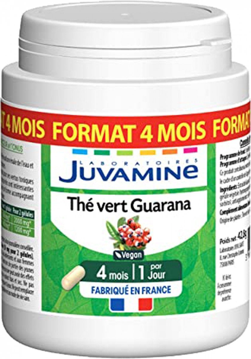 Goedkoopste Juvamine Guarana Groene Thee 120 Capsules