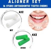 8x2 Orthodontische Chewies Voor Aligner 4 Wit/ 4 Groen - Orthodontic Chews - 2 Kleur
