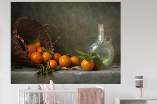 Stickers Stickers muraux - Nature morte - Mandarine - Bouteille - 160x120 cm - Film adhésif XXL