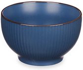 Vivalto Kommetjes/serveer schaaltjes/soepkommen - Mistique - porselein - D14 x H8 cm - blauw - Stapelbaar