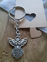 Geluksengel sleutelhanger- Guardian angel - Beschermengel - Geluksengeltje - Engel sleutelhanger - Engelwings sleutelhanger - Engelen vleugel
