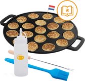 CuisiNoon® Poffertjes Pan Premium - Set complet Poffertjes Maker - Y compris le livre de cuisson