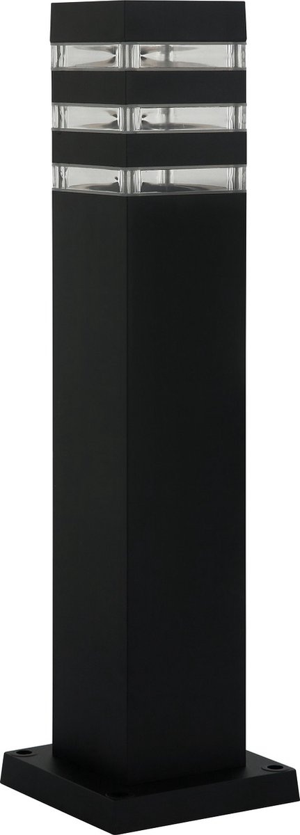 Palmera/S-3 Tuinverlichting - Staande Buitenlamp - Aluminium - Mat Zwart - E27 Fitting - Vierkant - 50cm