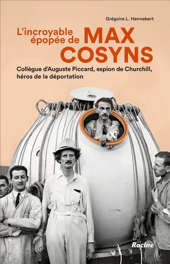 Couverture de livre avec le titre 'L'incroyable épopée de Max Cosyns' et la photo de Max Cosyns