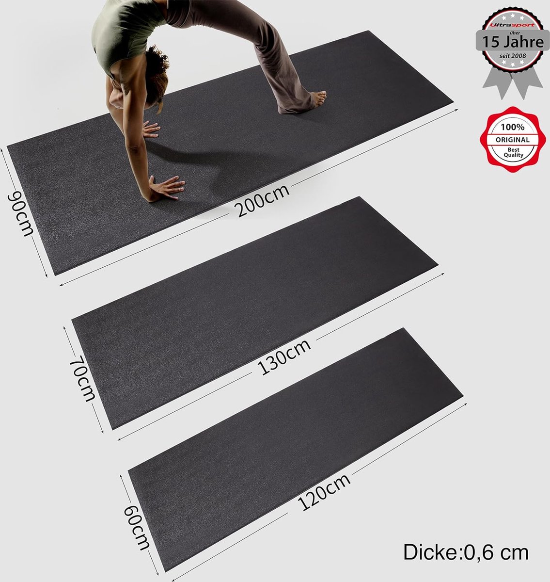 Tapis De Protection Pour équipement De Fitness – 120 X 60 Cm, 4 Mm épaisseur – Caoutchouc Nitrile – Antidérapant, Absorbant Vibrations