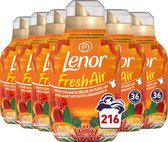 Lenor Fresh Air Wasverzachter - Tropenzon - 6 x 36 Wasbeurten - Voordeelverpakking