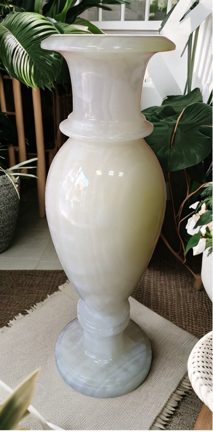 Onyx, vase marbre, bicolore naturel