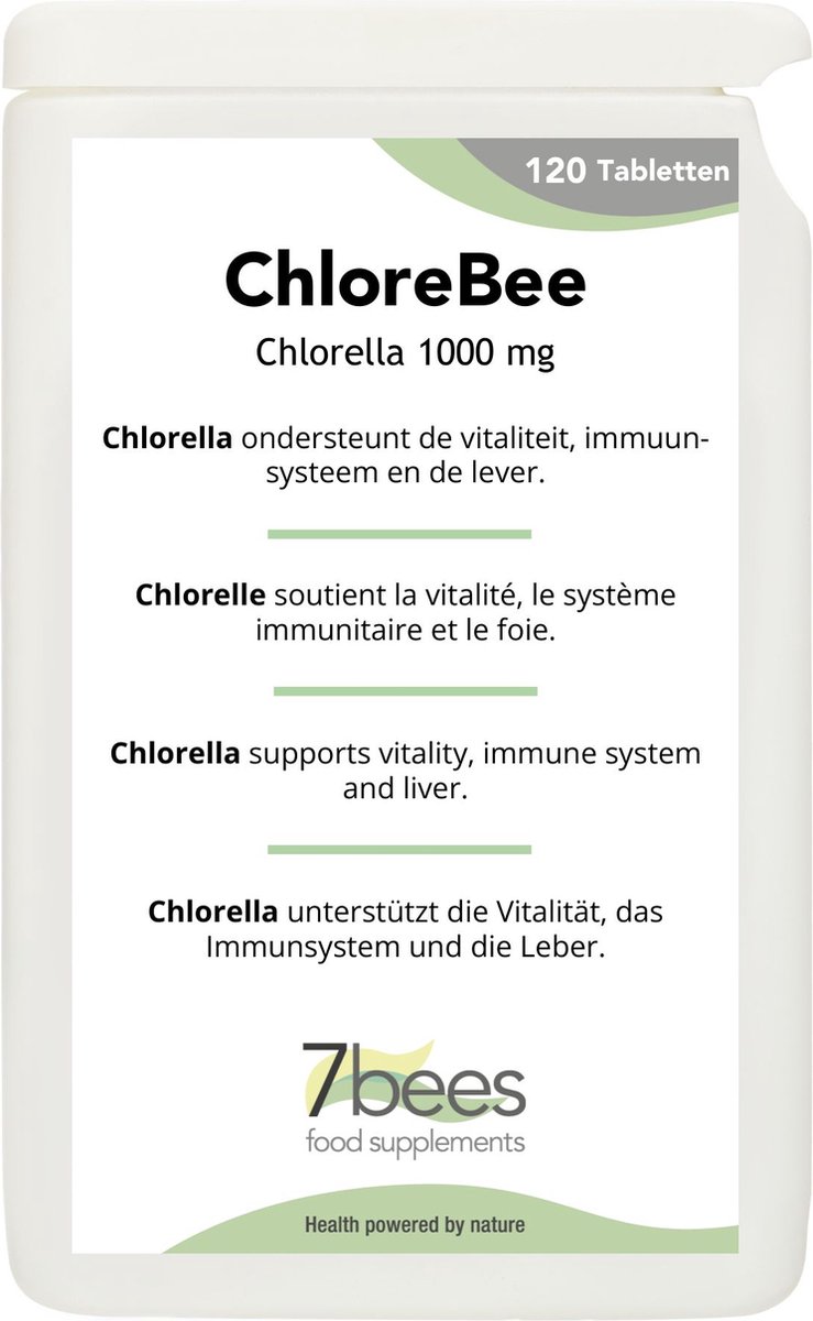 Goedkoopste 7Bees | ChloreBee 120 tabletten | 1000 mg chlorella poeder/tabs | Met gebroken celwand | Gratis verzending | Brievenbuspost