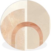 Wall Circle - Wall Circle Indoor - Rose - Beige - Abstrait - 140x140 cm - Décoration murale - Peintures Ronds