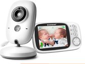 One stop shop - Babyfoon met Camera - 3.2 Inch Groot LCD scherm - Video Babyphone met Kleurenmonitor- Premium Baby Monitor - Sterk Zendbereik - Temperatuurweergave - Wit