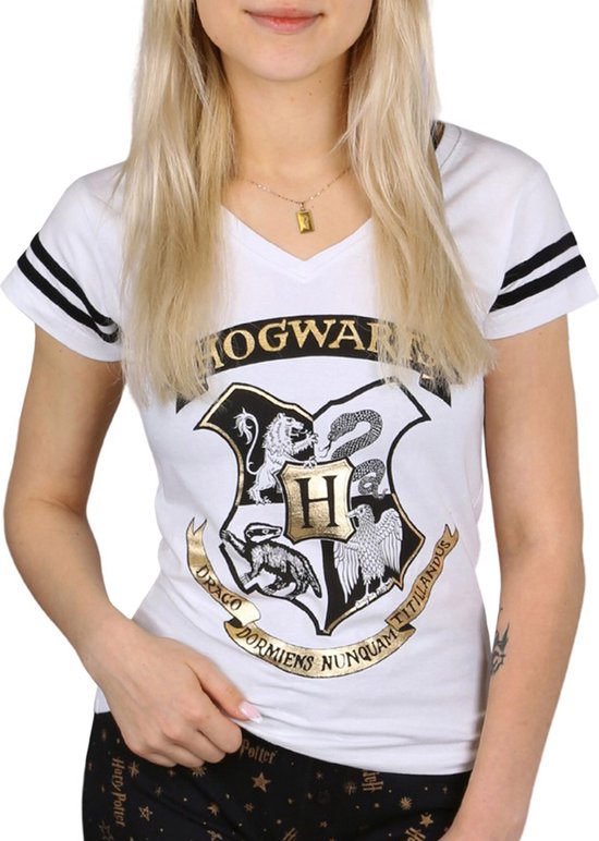 Wit Dames T-shirt HOGWARTS Harry Potter