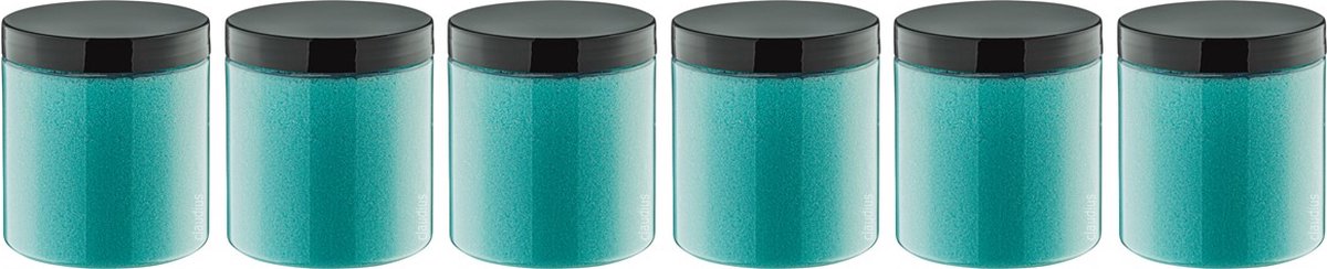 Goedkoopste Scrubzout Hamam - 300 gram - Pot met zwarte deksel - set van 6 stuks - Hydraterende Lichaamsscrub