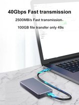 Viatel 8K Thunder-Bout 4 Câble 40Gbps Câble USB C Type C PD 100W 8K @ 60Hz Câble de Transmission de Données Câble USB-C pour Macbook USB4 Périphériques Hub