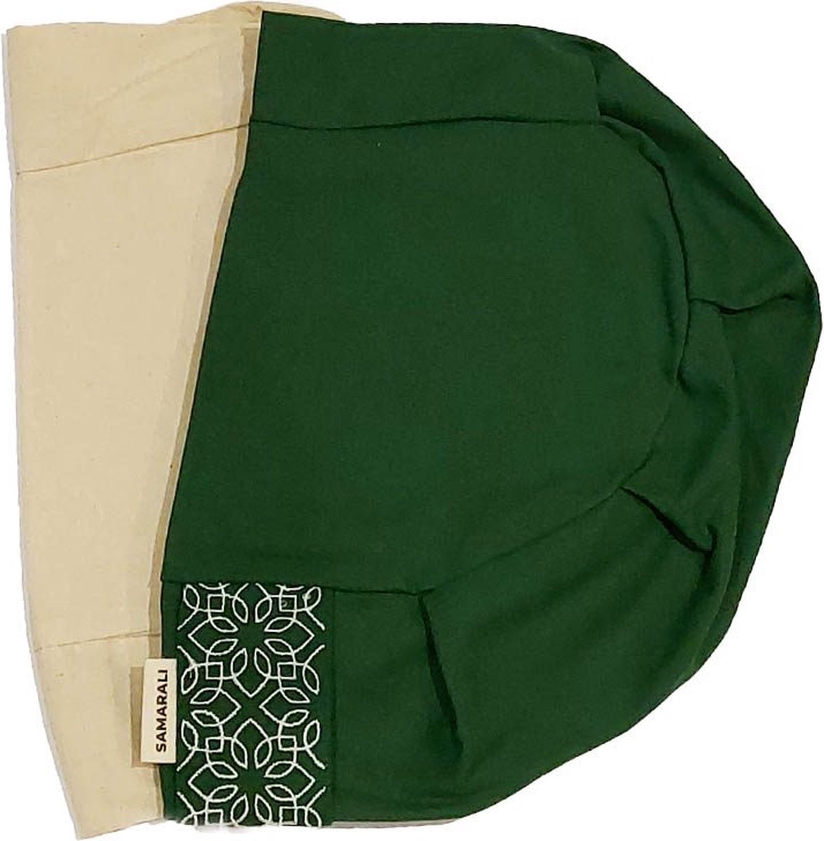 Samarali Biologisch Katoenen Halve Maan Meditatiekussenhoezen - Bos Groen - 38 x 25 x 14 cm - Geschikt voor Zafu Meditatiekussen - Yoga Kussen - Duurzaam - Zen Accessoire