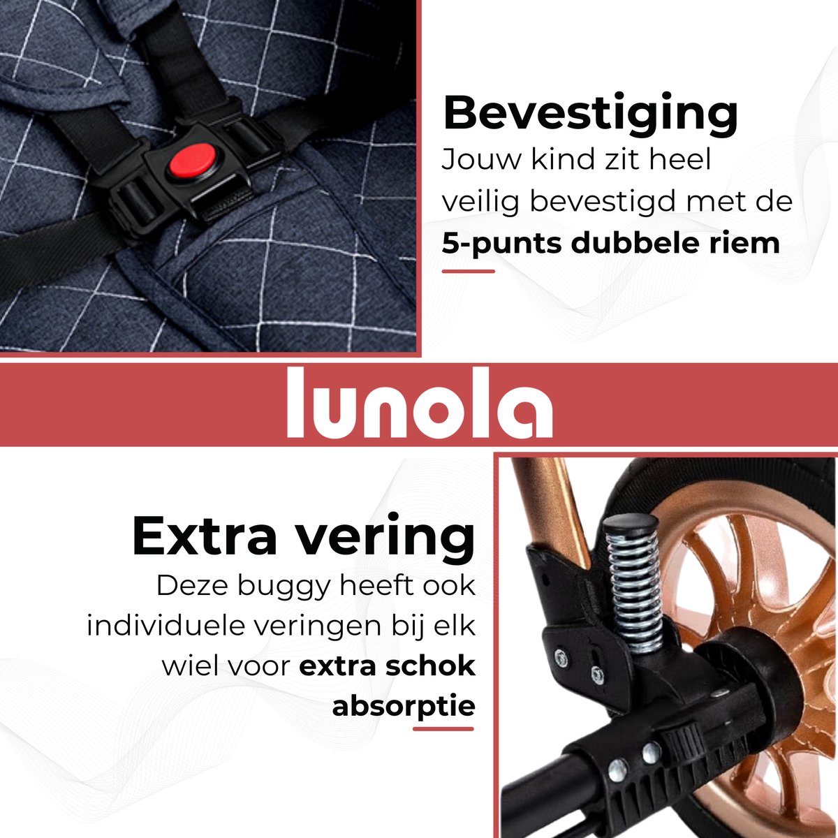 Lunola Nova - Kinderwagen 3-in-1 - incl. autostoel - 0-20kg - afbeelding 3